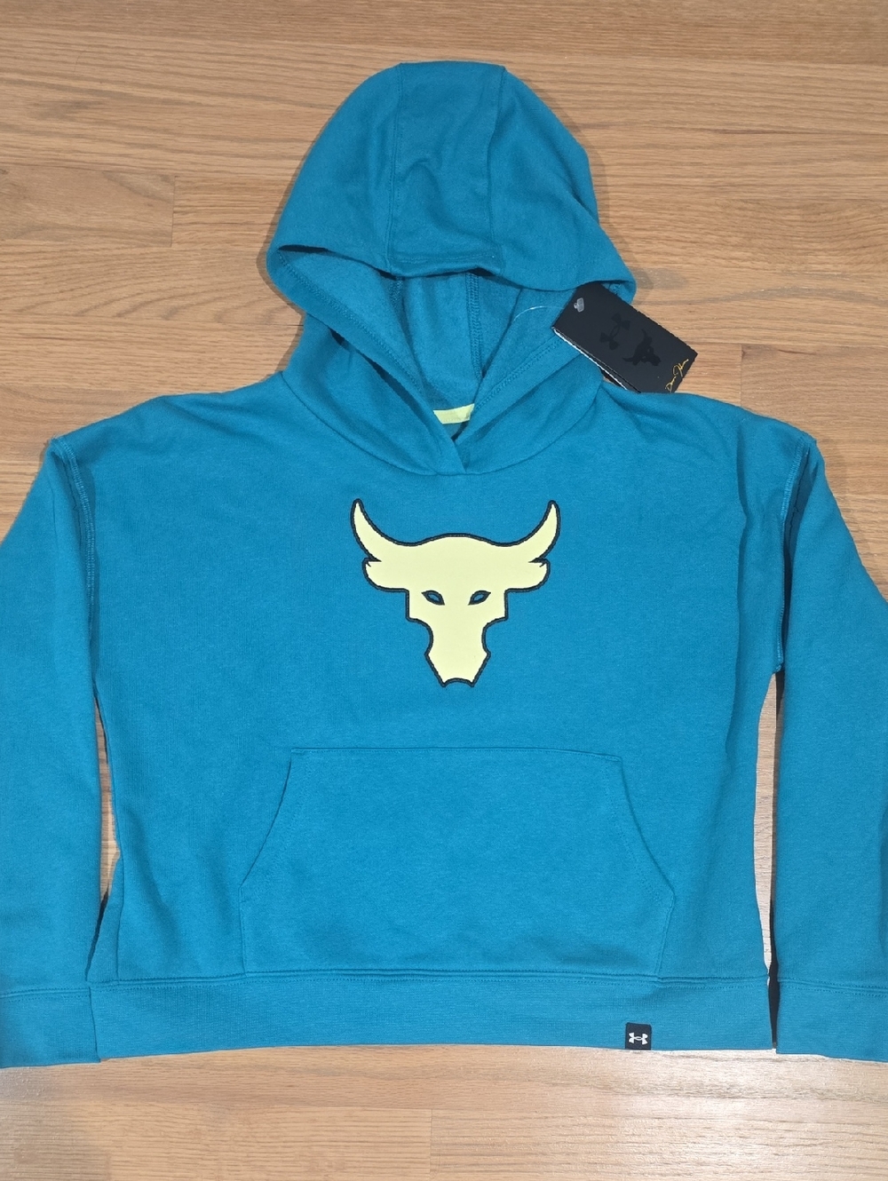 Under Armour Girls' Project Rock Heavyweight Terry Brahma Bull Hoodie